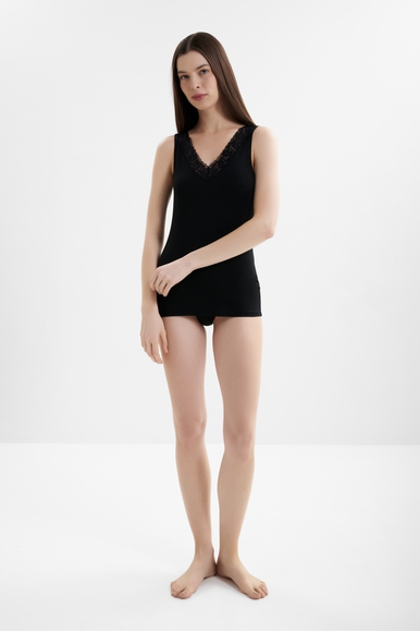  Женская черная майка с кружевом  Calida 12652 купить в интернет-магазине Bestelle фото 3