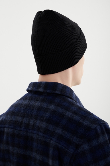 Мужская черная шапка из шерсти с хлопком Diesel A040920DAOB купить в интернет-магазине Bestelle фото 5