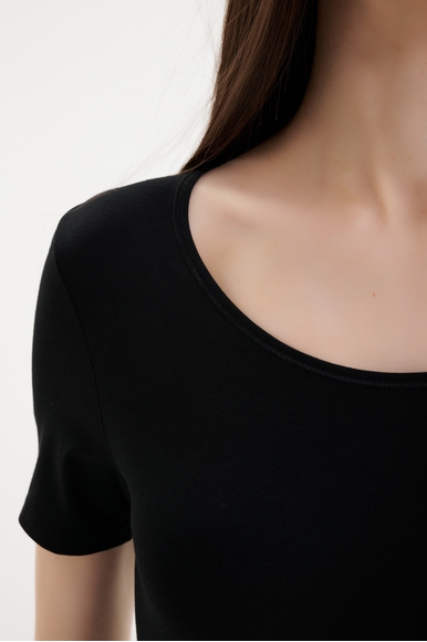 Женская черная хлопковая футболка Calida 14075 купить в интернет-магазине Bestelle фото 4