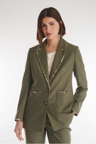 Женский жакет с бархатной окантовкой  Caterina Leman ZA8638-109 купить в интернет-магазине Bestelle фото 2