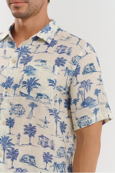 Мужская хлопковая рубашка с коротким рукавом MC2 Saint Barth SLOAN купить в интернет-магазине Bestelle фото 4