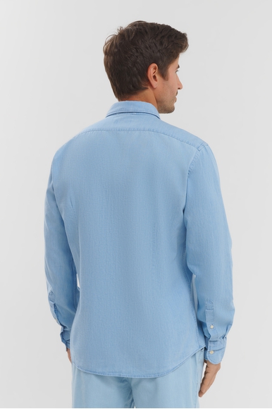 Мужская голубая рубашка MC2 Saint Barth PAMPLONA_CO купить в интернет-магазине Bestelle фото 2