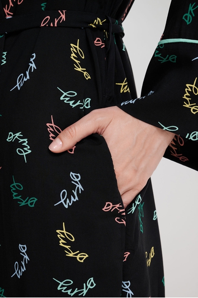 Женский черный халат DKNY YI20005 купить в интернет-магазине Bestelle фото 3