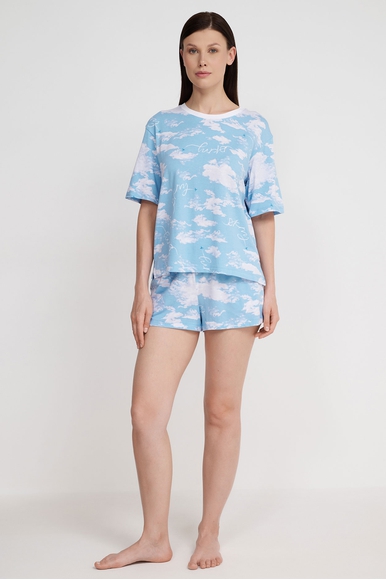 Женская синяя пижама с шортами DKNY YI10003 купить в интернет-магазине Bestelle фото 1