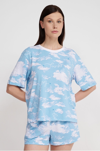 Женская синяя пижама с шортами DKNY YI10003 купить в интернет-магазине Bestelle фото 2