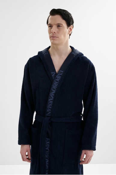 Мужской хлопковый халат Emporio Armani EM002255AF14986 купить в интернет-магазине Bestelle фото 3