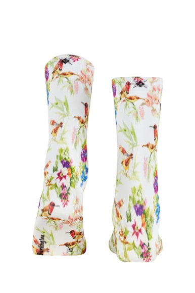 Носки женские белые Joyful Flower Burlington 27157 купить в интернет-магазине Bestelle фото 2