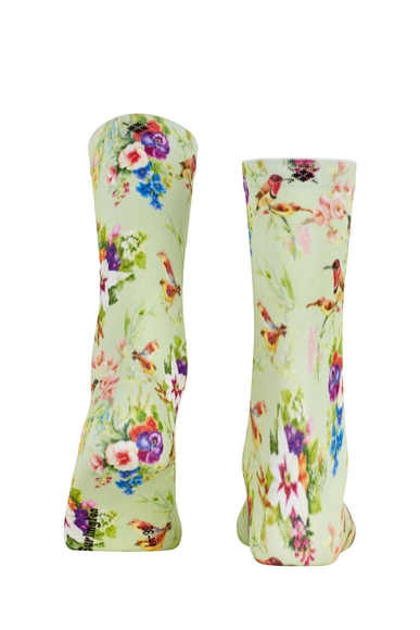 Носки женские зеленые Joyful Flower Burlington 27157 купить в интернет-магазине Bestelle фото 2