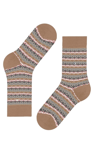 Носки женские коричневые Modern Fair Isle Burlington 27164 купить в интернет-магазине Bestelle фото 4