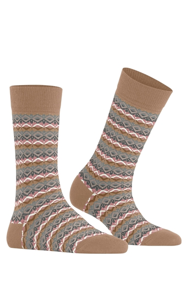 Носки женские коричневые Modern Fair Isle Burlington 27164 купить в интернет-магазине Bestelle фото 3