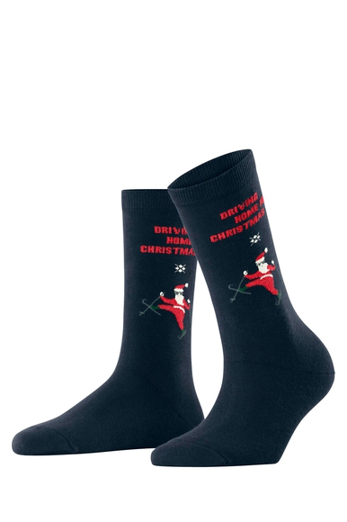 Носки женские синие Skiing Santa Burlington 27167 купить в интернет-магазине Bestelle фото 1