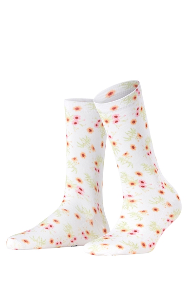 Носки женские белые Floral Romance Burlington 27178 купить в интернет-магазине Bestelle фото 1