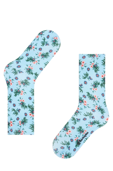 Носки женские голубые Floral Romance Burlington 27178 купить в интернет-магазине Bestelle фото 4
