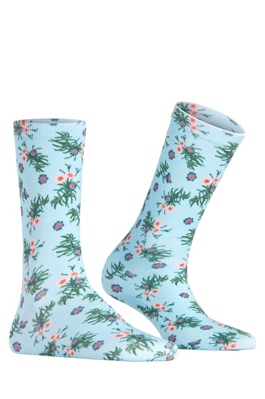 Носки женские голубые Floral Romance Burlington 27178 купить в интернет-магазине Bestelle фото 3