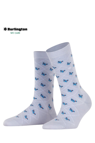 Носки женские голубые Butterflies Burlington 27183 купить в интернет-магазине Bestelle фото 1