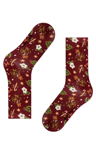 Носки женские бордовые с рисунком Burlington 27197 купить в интернет-магазине Bestelle фото 4