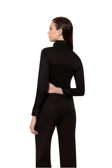  Черная блузка с длинным рукавом  Camicissima SAMANTHASSP07 купить в интернет-магазине Bestelle фото 4