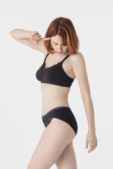 Черный бюстгальтер с мягкими чашками без косточек (медицинский) Maison Lejaby 201040 купить в интернет-магазине Bestelle фото 3