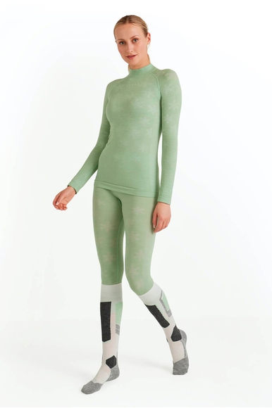 Женский зеленый термо-лонгслив FALKE Sport 33315 купить в интернет-магазине Bestelle фото 3