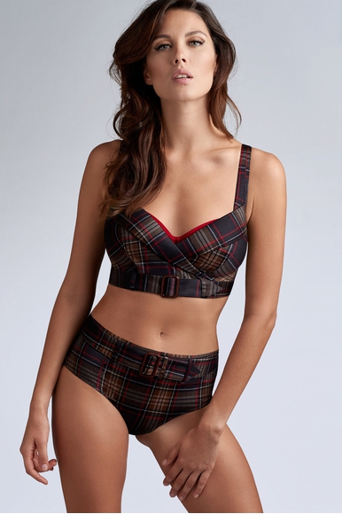  Бюстгальтер-топ с плотной чашкой в клетку plus size  Marlies Dekkers 350901 купить в интернет-магазине Bestelle фото 1