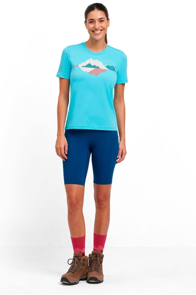 Женская бирюзовая спортивная футболка FALKE Sport 37460 купить в интернет-магазине Bestelle фото 3