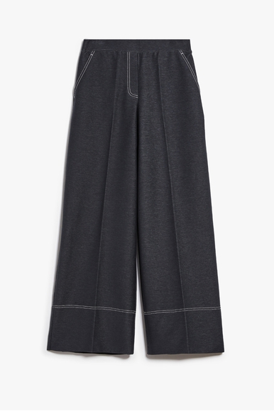 Женские серые широкие брюки Max Mara Leisure CORDOVA 23378603 купить в интернет-магазине Bestelle фото 4