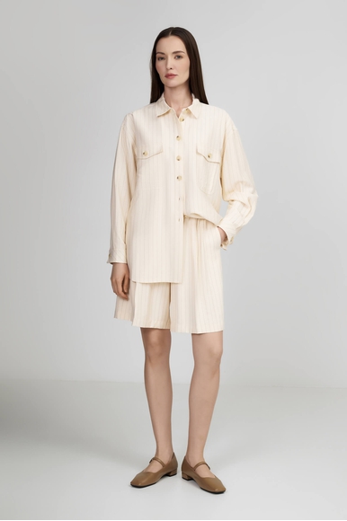 Женские бежевые шорты TWINSET U&B 251LL2AFF купить в интернет-магазине Bestelle фото 3