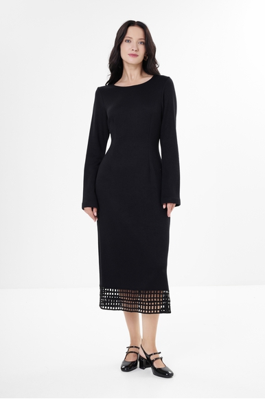 Черное платье миди Milva Mi 4031 купить в интернет-магазине Bestelle фото 1