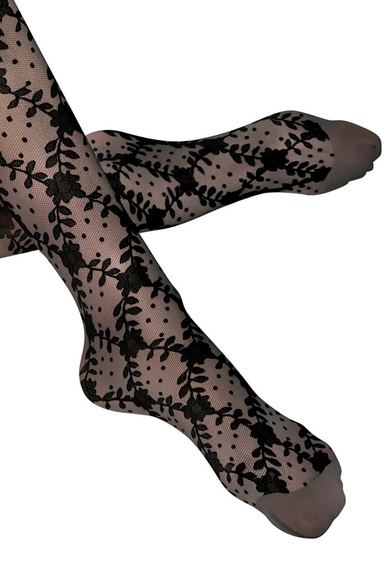 Колготки чёрные Floral Shower 20 den FALKE 42308 купить в интернет-магазине Bestelle фото 4