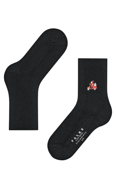 Носки женские черные Cosy Wool X-Mas Santa FALKE 46347 купить в интернет-магазине Bestelle фото 3