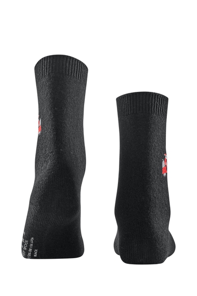 Носки женские черные Cosy Wool X-Mas Santa FALKE 46347 купить в интернет-магазине Bestelle фото 2