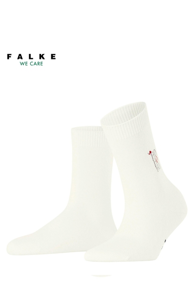 Носки женские белые Cosy Wool HO HO HO FALKE 49010 купить в интернет-магазине Bestelle фото 1