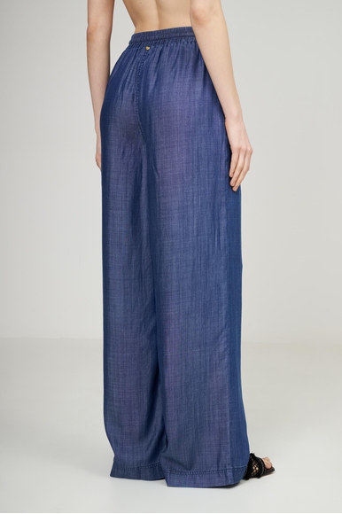 Женские широкие синие брюки TWINSET U&B 251LL2DEE купить в интернет-магазине Bestelle фото 2