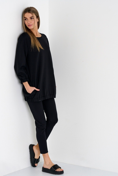 Женские черные укороченные брюки-легинсы Shan 52227-58 купить в интернет-магазине Bestelle фото 4