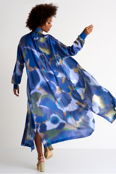Пляжное синее платье из шелка Shan 52421-84 купить в интернет-магазине Bestelle фото 3