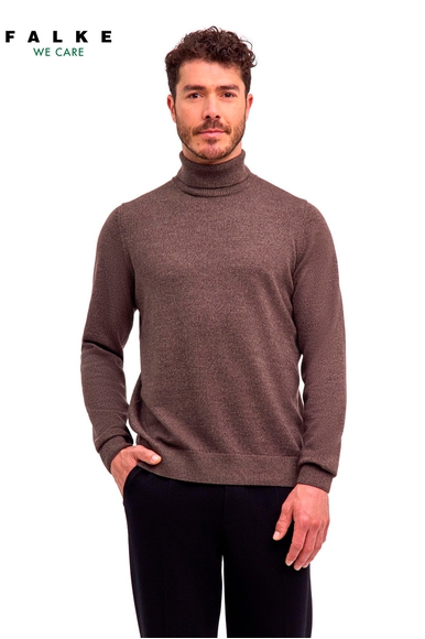Водолазка мужская коричневая из шерсти FALKE 60934 купить в интернет-магазине Bestelle фото 1