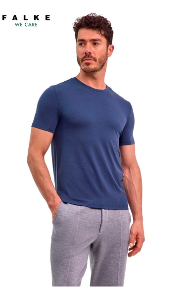 Мужская синяя футболка из шерсти FALKE 62160 купить в интернет-магазине Bestelle фото 1