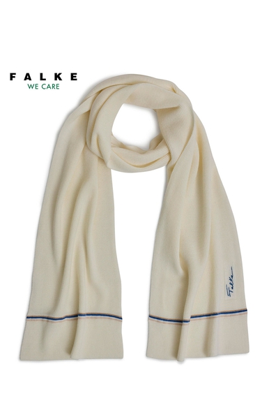Белый шерстяной шарф FALKE 63074 купить в интернет-магазине Bestelle фото 1