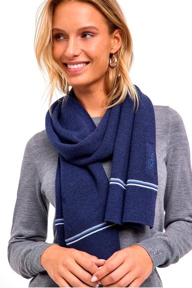 Синий шерстяной шарф FALKE 63074 купить в интернет-магазине Bestelle фото 2