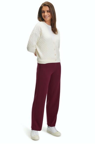 Широкие бордовые женские брюки Basic Essenitals FALKE 64236 купить в интернет-магазине Bestelle фото 3