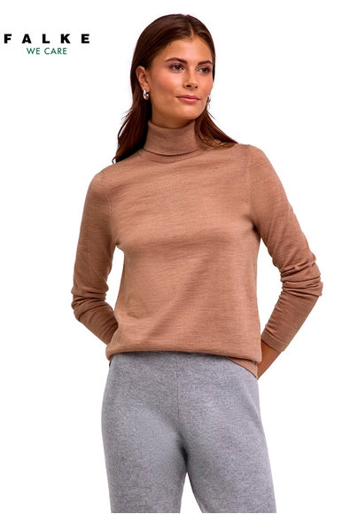Водолазка женская коричневая из шерсти FALKE 64940 купить в интернет-магазине Bestelle фото 1