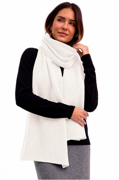 Белый шерстяной шарф FALKE 67113 купить в интернет-магазине Bestelle фото 2