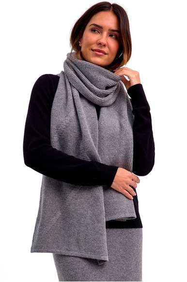 Серый шерстяной шарф FALKE 67113 купить в интернет-магазине Bestelle фото 2
