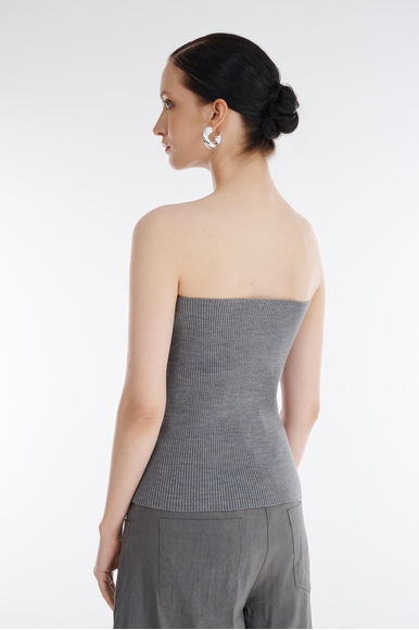 Женский серый топ на молнии Sarah Pacini 242.11.059 купить в интернет-магазине Bestelle фото 2