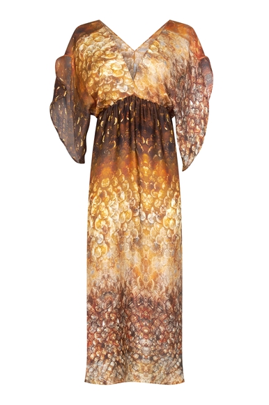 Длинное платье из шёлка с анималистичным принтом  MONA 10142795 купить в интернет-магазине Bestelle фото 5