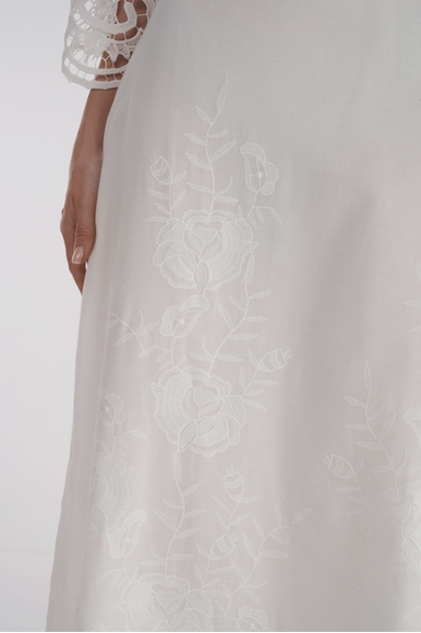 Белая длинная юбка с кружевом Milva Mi 2504 купить в интернет-магазине Bestelle фото 5