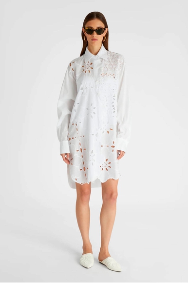 Женская белая пляжная блузка Ermanno Scervino D444K603GXV купить в интернет-магазине Bestelle фото 1