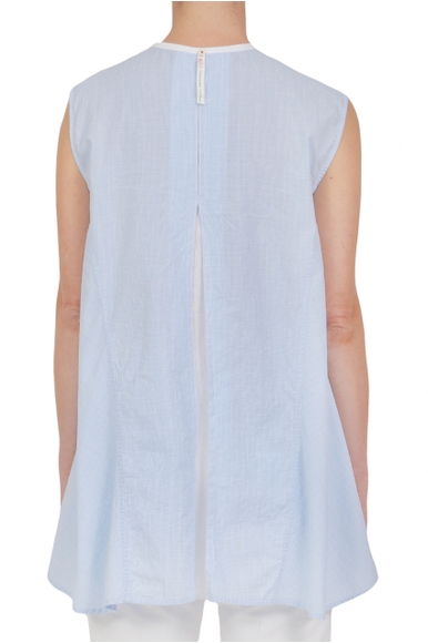 Хлопковая голубая блузка с вышивкой High 75312690R32 купить в интернет-магазине Bestelle фото 3