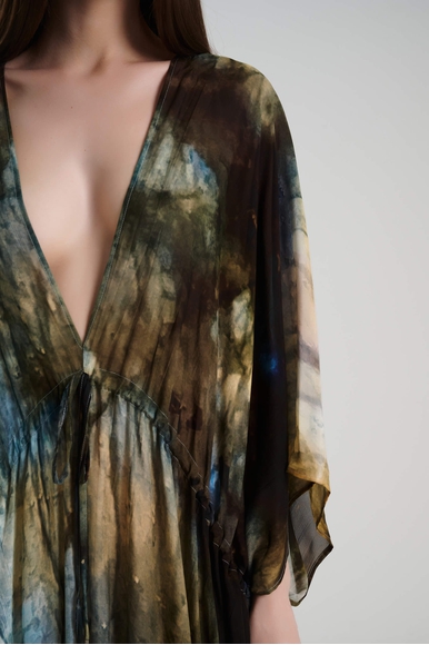 Длинное платье из шёлка с принтом  MONA 10143655 купить в интернет-магазине Bestelle фото 4