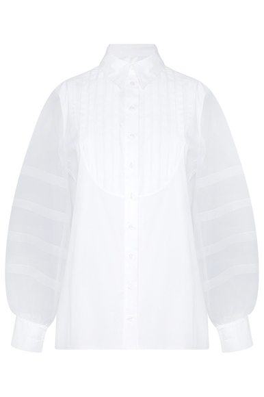 Белая блузка с длинным рукавом Milva Mi 8122 купить в интернет-магазине Bestelle фото 5